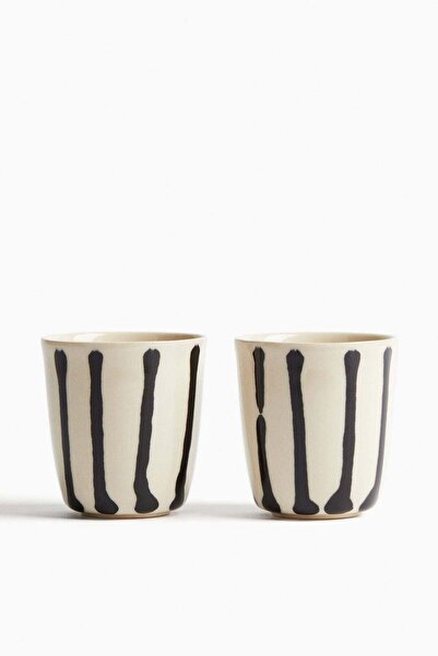 H&M 2-pack drip-glazed stoneware mugs
