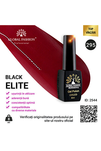 global fashion Set de 4 unități: Oja semipermanenta BLACK ELITE, 8 ml, 295