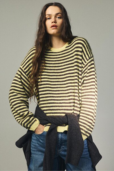 Pull & Bear Çizgili kazak