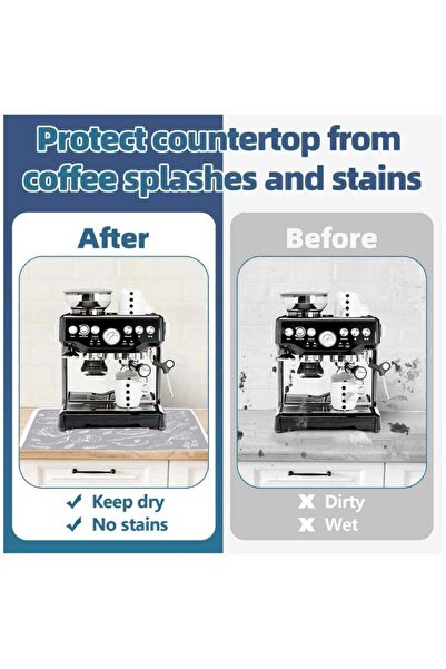 Arabest Coffee Mat, Machine Drying Mat with Non-Slip Rubber Bottom, Quick-Drying Mat for Coffee Machine