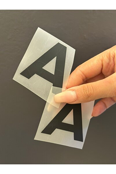 Gönülden Tasarım 2 Adet Ütü İle Yapışan A Harfi Transfer Baskı Arma 5X5 Cm SİYAH