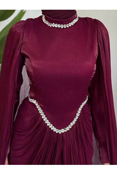 GÜZELLER Jan Jan with Cape Fabric Promise Engagement Wedding Dress Evening Dress