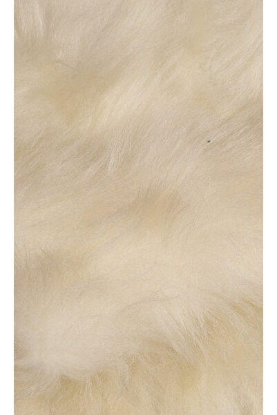 PELTEKS Beyaz Tilki Peluş Kumaş – Uzun Tüylü Yumuşak Kumaş 100x150