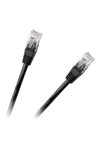 Rebel Patchcord negru Cat6 2m - transfer 10Gbps