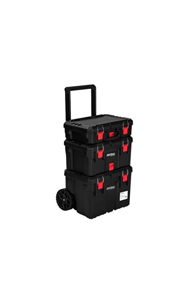 Kraft Adjustable trolley with wheels for transport, 3 storage drawers, organization,