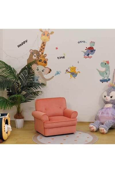 danube Minnie Velvet Kids Sofa - Pink 1-Seater Chair, Soft Fabric, Durable Wo...