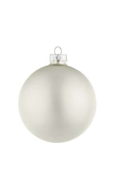 Bizzotto Σετ 24 μπάλες από ματ λευκό γυαλί, 8 εκ.