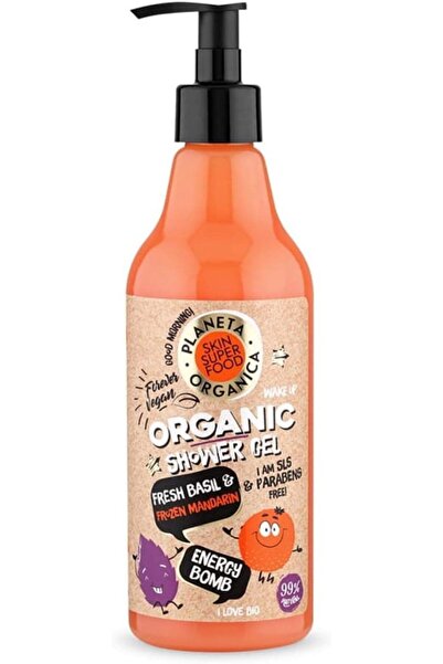 Planeta Organica جل الاستحمام الطبيعي "قنبلة الطاقة" من سوبر جود سكين، 500 مل
