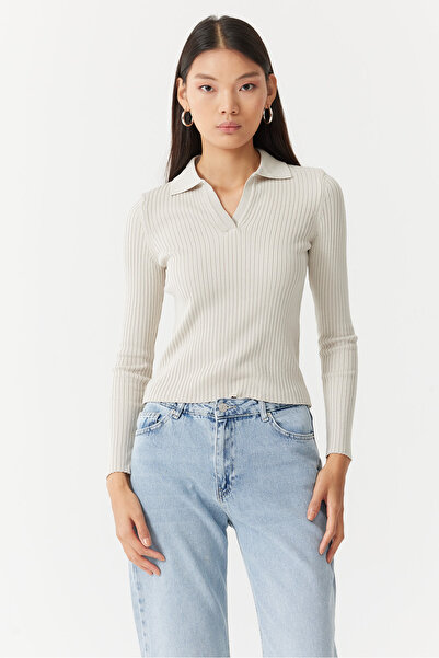 PAULMARK Γυναικείο πλεκτό πουλόβερ με λαιμό πόλο