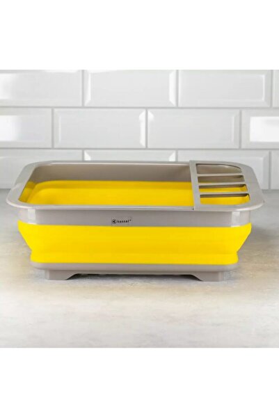 KASSEL Dish and cutlery holder, plastic, 36.5 x 31 x 18ncm, yellow,