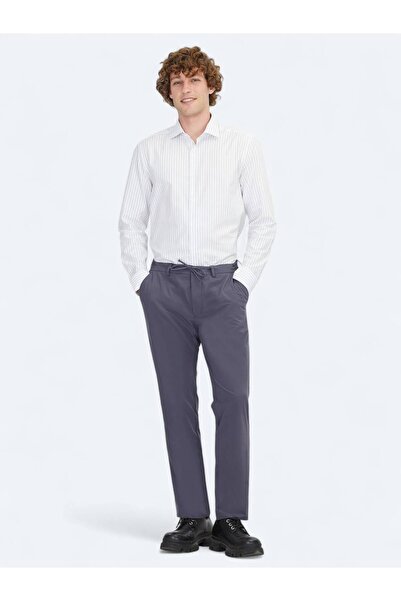 Kip Gray Woven Jogging Fit Casual Trousers