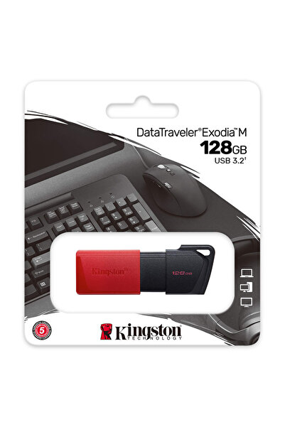 Kingston 128GB USB 3.2 Flash Drive - High capacity, USB speed