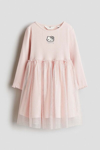 H&M Motif-detail tulle dress