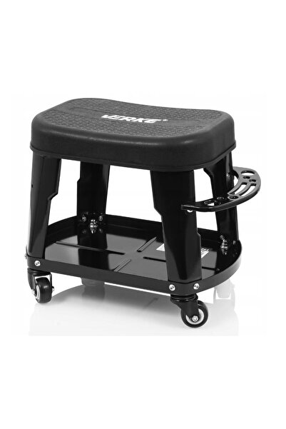 VERKE Stool, workshop chair with drawer and black handle, 35x25cm 135kg,