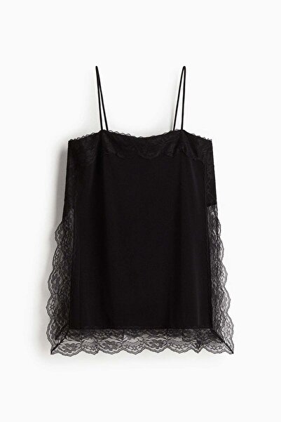 H&M Lace-trimmed strappy top