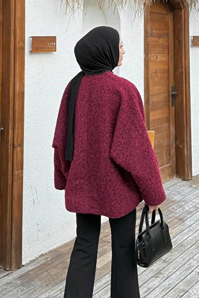 lamelif Tie-Up Kimono Burgundy