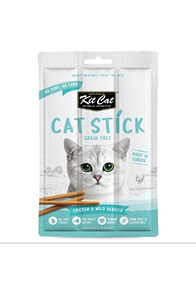 Kit Cat كت كات اعواد للقطط الدجاج والتوت البري 3*15غ