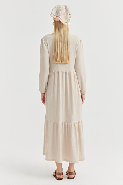 PAULMARK Γυναικείο μακρύ φόρεμα με υφή