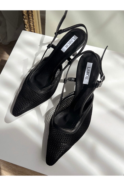 labor Selection File Detail Pointed Toe Heeled Shoes Heel 7 cm