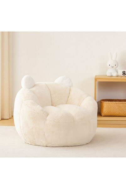 danube كرسي استرخاء صغير للأطفال - قماش إسفنجي بيج فاتح، مقعد واحد، 54.5×53.5×45 سم، ضمان لمدة عامين