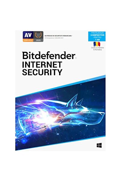 BITDEFENDER Internet Security, 1 year, 3 devices, retail license