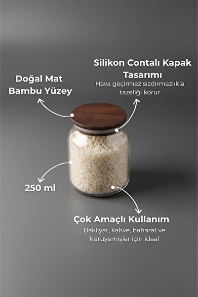 Bambum Nero Zone Glass Storage Container 250ml