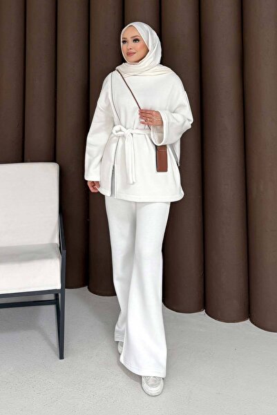 Melike Tatar Zipper Detailed Three Thread Suit 76-5503