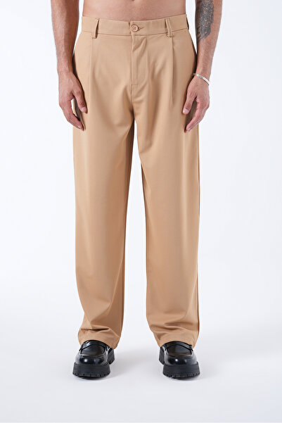 2512 Clothing Pleated Elastic Waist Trousers