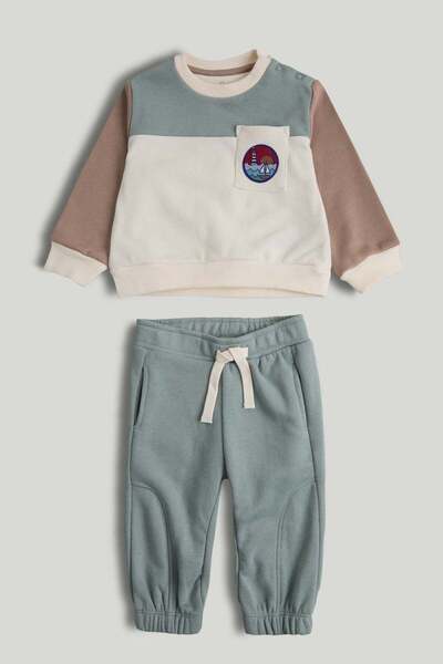 MOTHERCARE Panel Sweat Top and Joggers Outfit