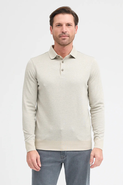 Wellalux Men's Polo Neck Long Sleeve Sweatshirt