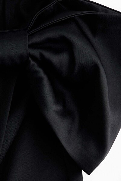 H&M Bow-detail satin skirt
