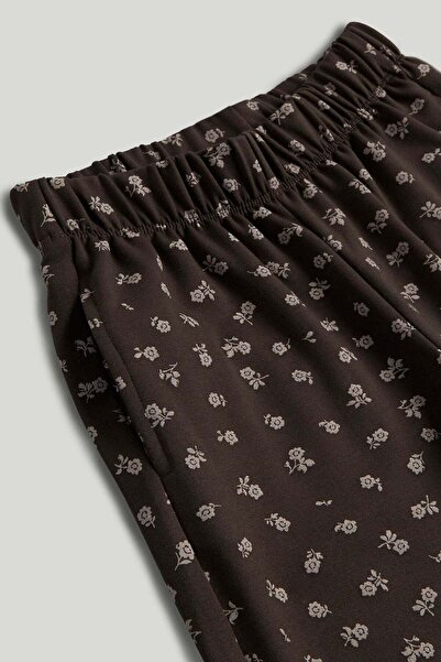 MOTHERCARE Brown Floral Wide-Leg Joggers