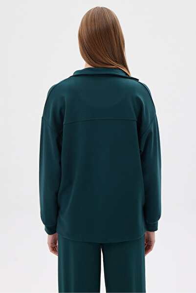 PAULMARK Women's Half Zipper Sweat Top