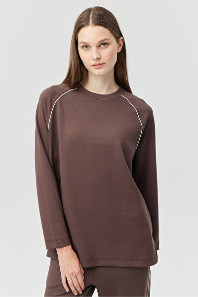 PAULMARK Top pentru femei cu fantă cu detalii contrastante