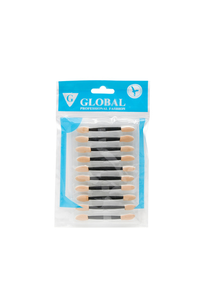 global fashion Set of 10 eyeshadow applicators, Global Fashion, black