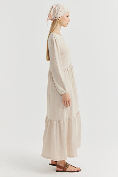 PAULMARK Γυναικείο μακρύ φόρεμα με υφή