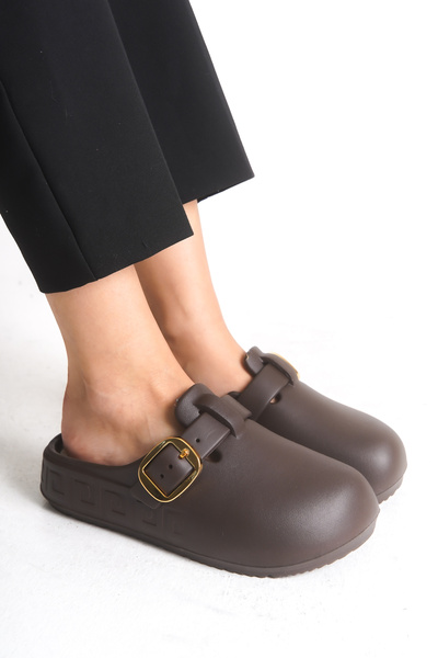 Riccon Women's Slippers with Fur Inside 001233 Brown