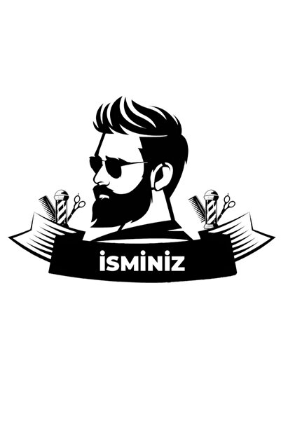 TASAGRAM Özelleştirilebilir Metal Erkek Kuaför Tablosu (LED Işıklı)