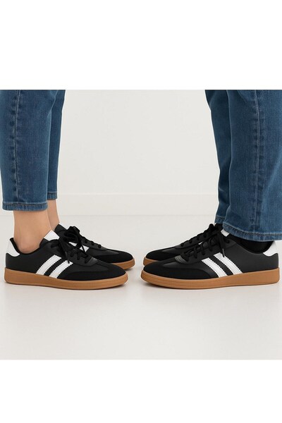 Altın Adım Унісекс Жіночі Чоловічі Дівчачі Смугасті Анатомічні Зручна Підошва Повсякденні Кросівки Спортивне Взуття Чорні