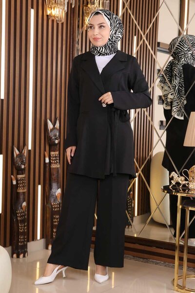 Modamihram Комплект колан с детайли, черен MSW19106-1