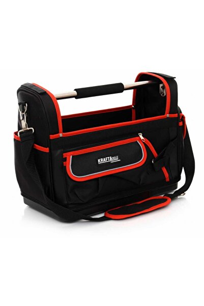 Kraft Tool bag 9 pockets, 3 inside, 6 outside,