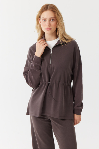 PAULMARK Φούτερ με φερμουάρ ψηλός λαιμός