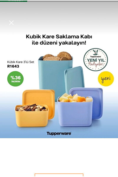Tupperware Cubic Set of 3