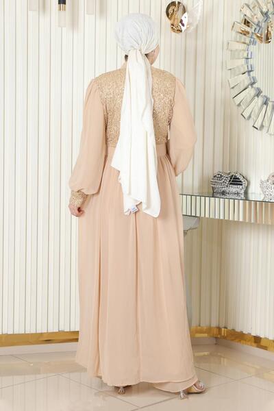 Modamihram Pulchry Chiffon Suit Gold Msw19190-4