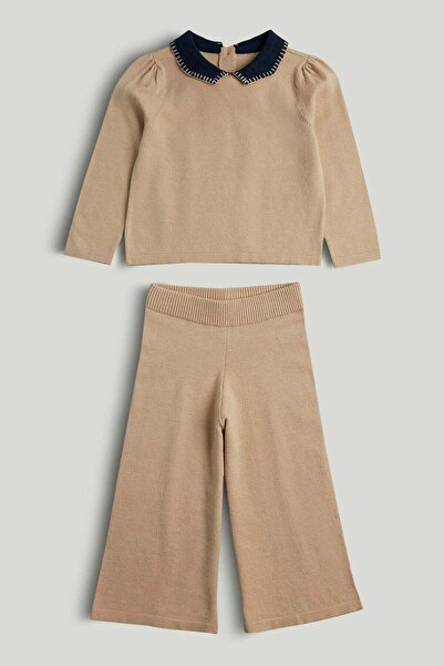MOTHERCARE Camel Knitted Top and Trousers Outfit