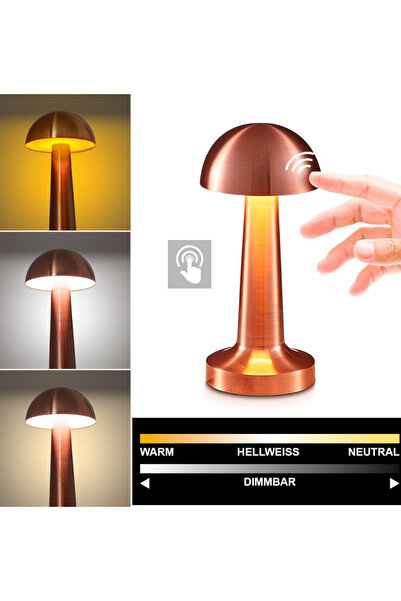 EVİST MANTAR MASA LAMBASI DONUNMATİK & RENKLİ ( USB ŞARJLI ) ( 3 FONKSİYONLU ...