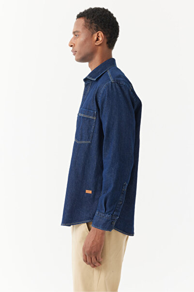 PAULMARK Ανδρικό κανονικό τζιν πουκάμισο