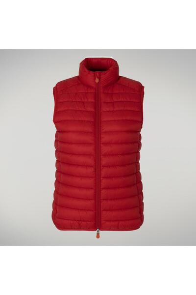 SAVE THE DUCK Kadın Şişme Yelek Kırmızı - Charlotte