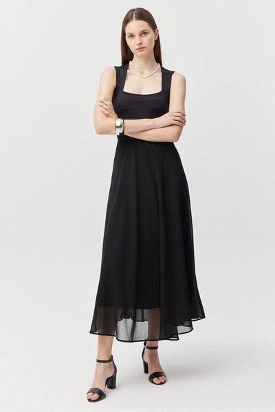 PAULMARK Γυναικεία φούστα σιφόν με επένδυση