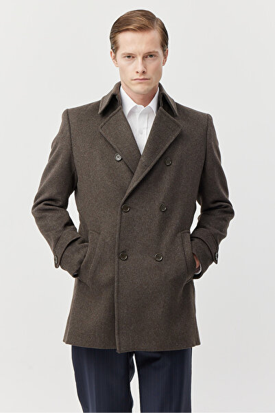 PAULMARK Men's Waist Detailed Short Coat